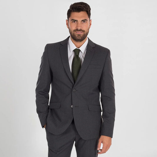 812200-139 - AMERICANA HOMBRE 2 BOTONES SLIM FIT CONFORT GRIS MARENGO