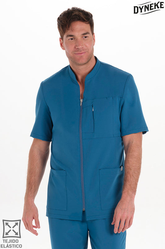 8125408 - Chaqueta hombre m/c verde petróleo elástica