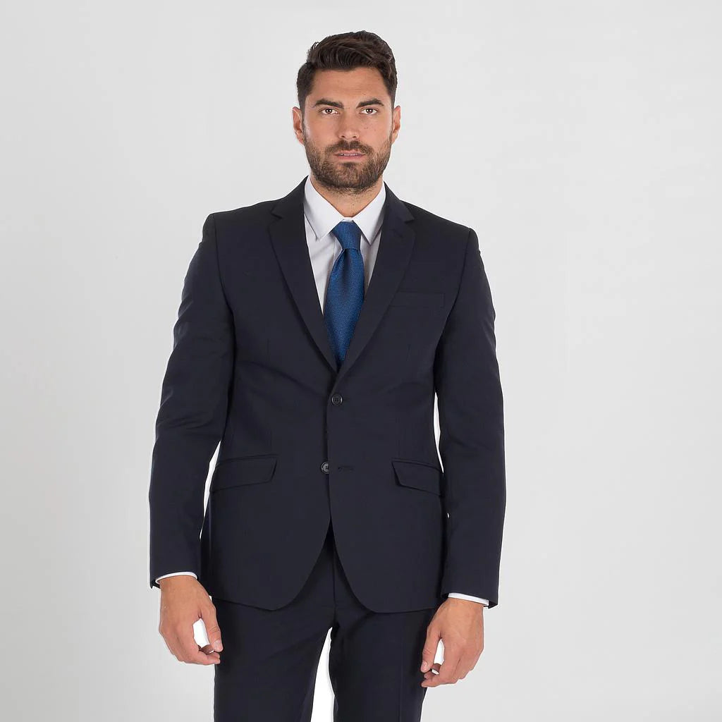 812600-104 - AMERICANA HOMBRE 2 BOTONES SLIM FIT TRIVIAL MARINO