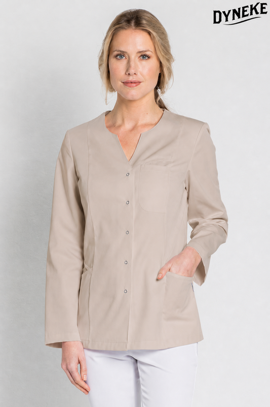 8152569 - CHAQUETA OJAL MILITAR MICROFIBRA BEIGE