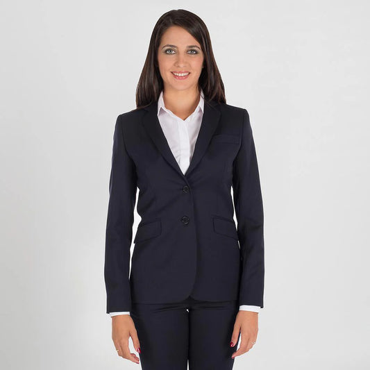 821200-104 - AMERICANA MUJER 2 BOTONES CONFORT MARINO