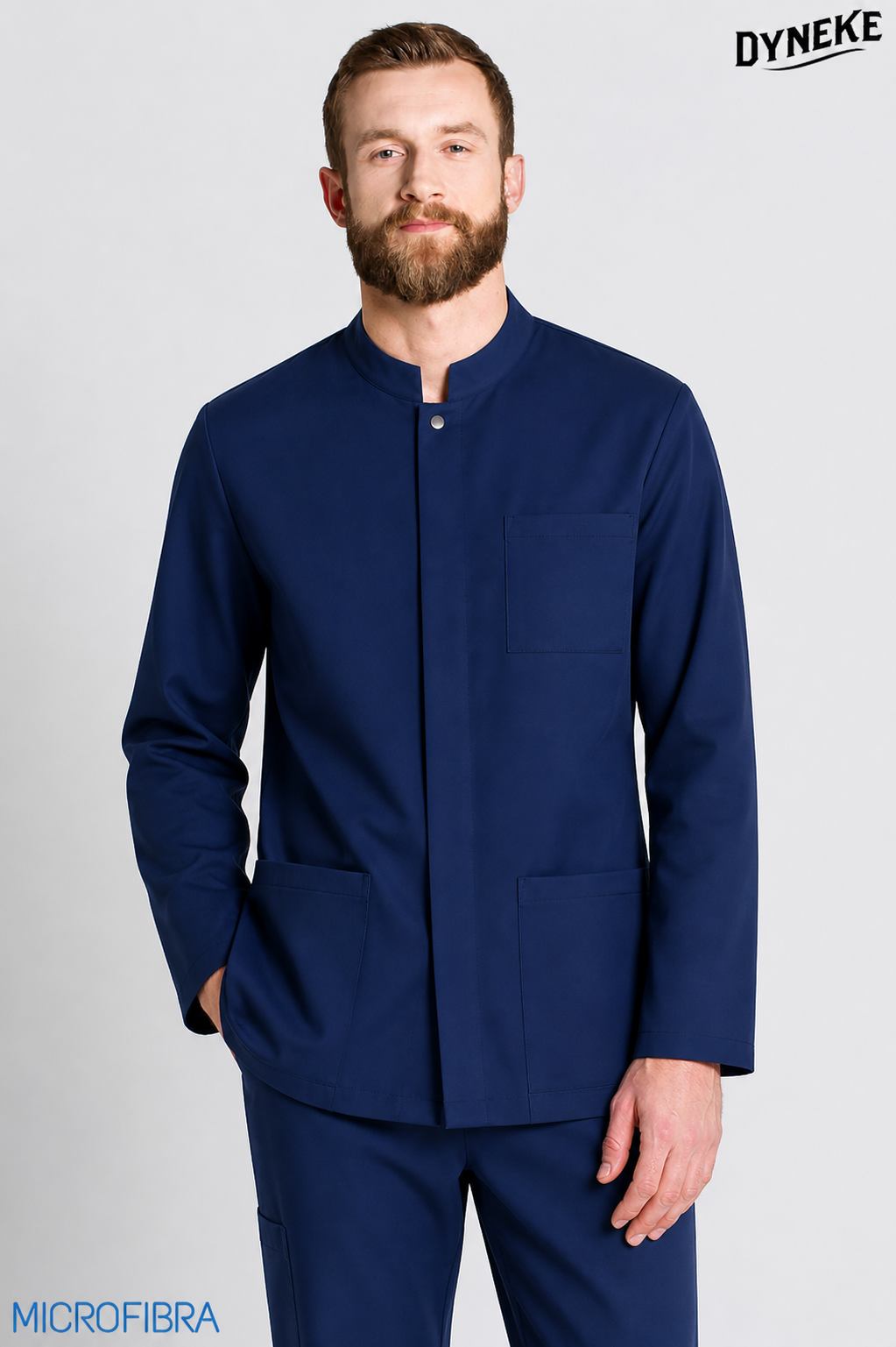 8213583 - CHAQUETA HOMBRE MICROFIBRA CORCHETES M/L MARINO