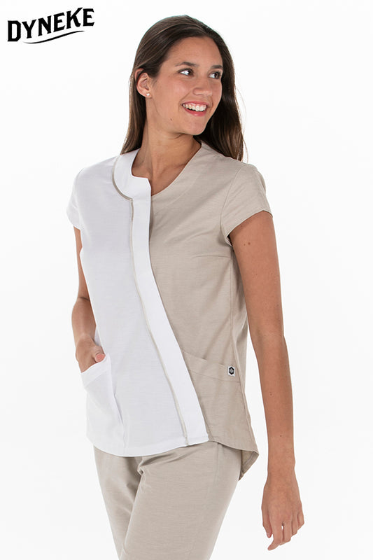 8227824 - Chaqueta mujer asimétrica beig