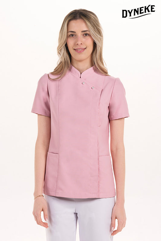 8281481 - CHAQUETA ENTALLADA ROSA BOTÓN PERLA