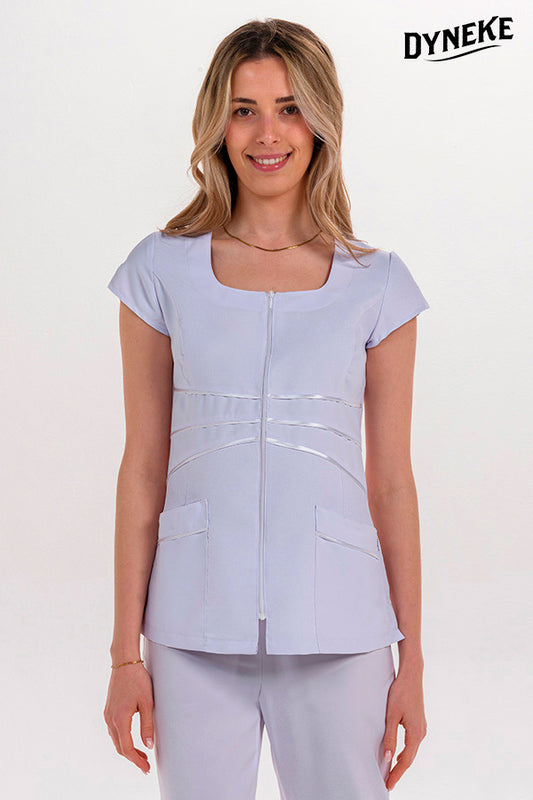 8282570 - CHAQUETA M/C MICROF.BLANCA CINTAS RASO