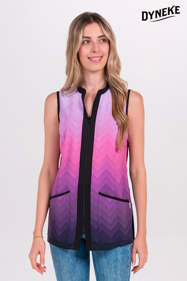 8337351 - CASACA MICROFIBRA ELASTICA S/M ZIG ZAG FUCSIA