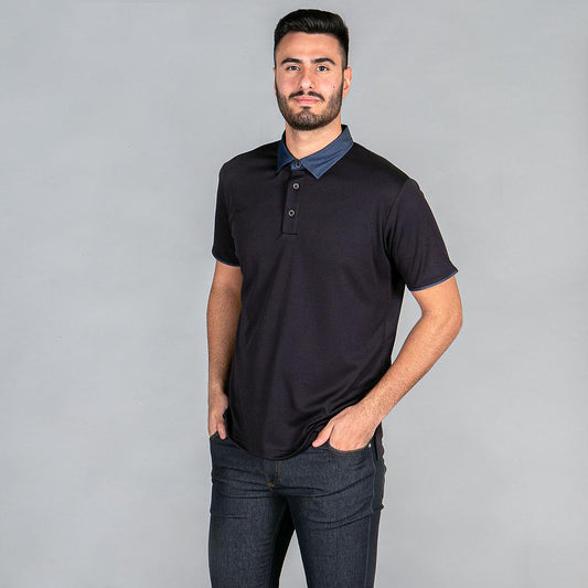 852700-001 - POLO HOMBRE CUELLO CAMISERO TEJANO "REDLINE" NEGRO