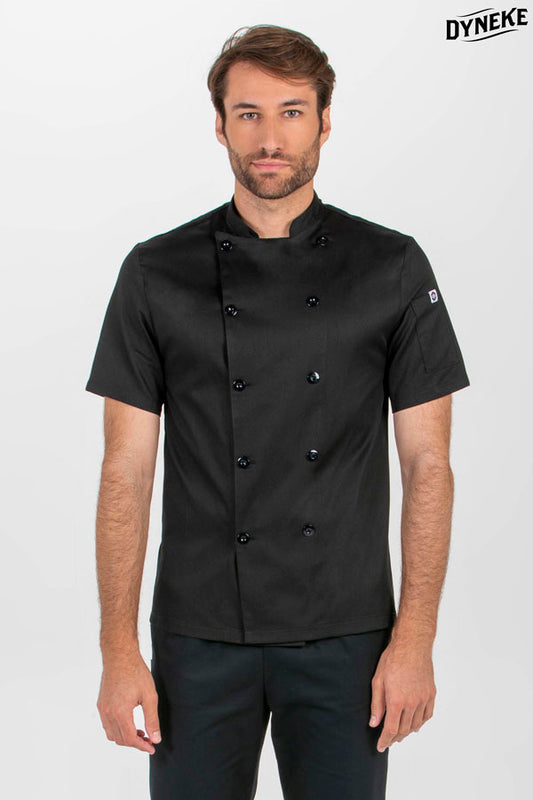 8550701 - Chaqueta cocinero negra m/c