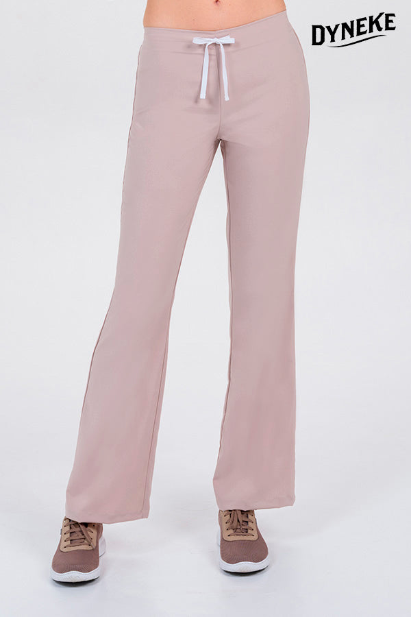 8584785 - PANTALÓN BEIGE ELÁSTICO ACAMPANADO