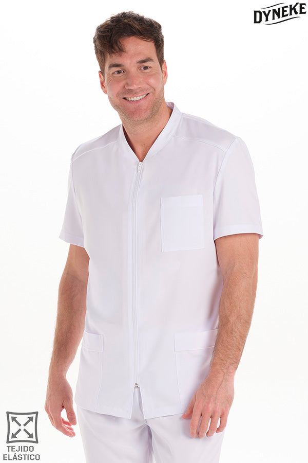 8620784 - Chaqueta hombre microfibra elástica blanca