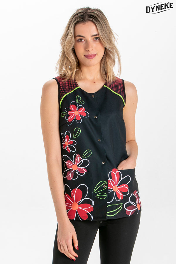 8632766 - Chaqueta s/m flor roja