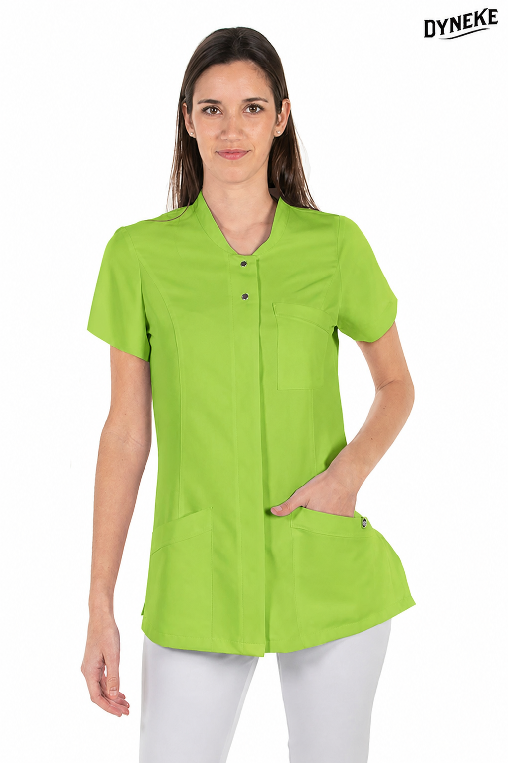 8826573 - CHAQUETA MUJER CORCHETES M/C MICROFIBRA PISTACHO