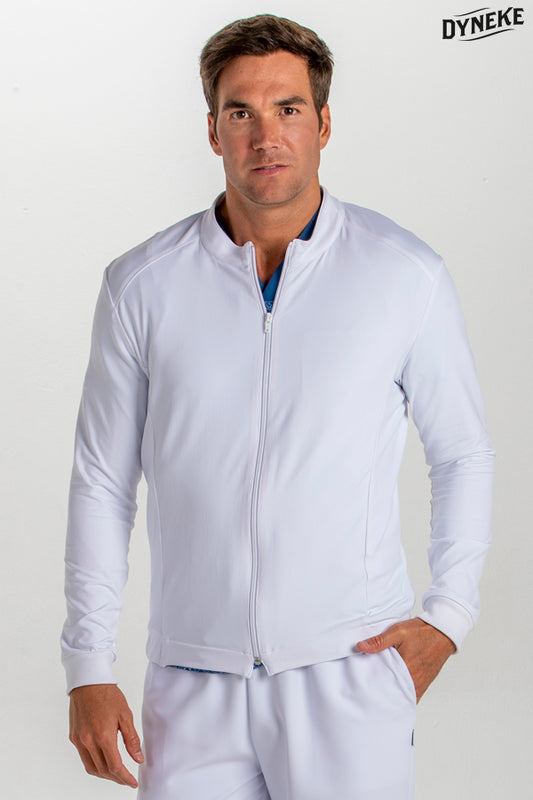 8976476 - Chaqueta cbro. punto blanco con cremallera