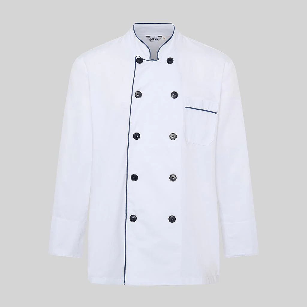 912000-104 - CHAQUETA COCINA UNISEX COMBI VIVO COLORES M/L MARINO