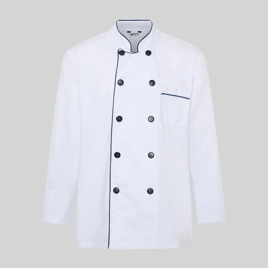 912000-104 - CHAQUETA COCINA UNISEX COMBI VIVO COLORES M/L MARINO