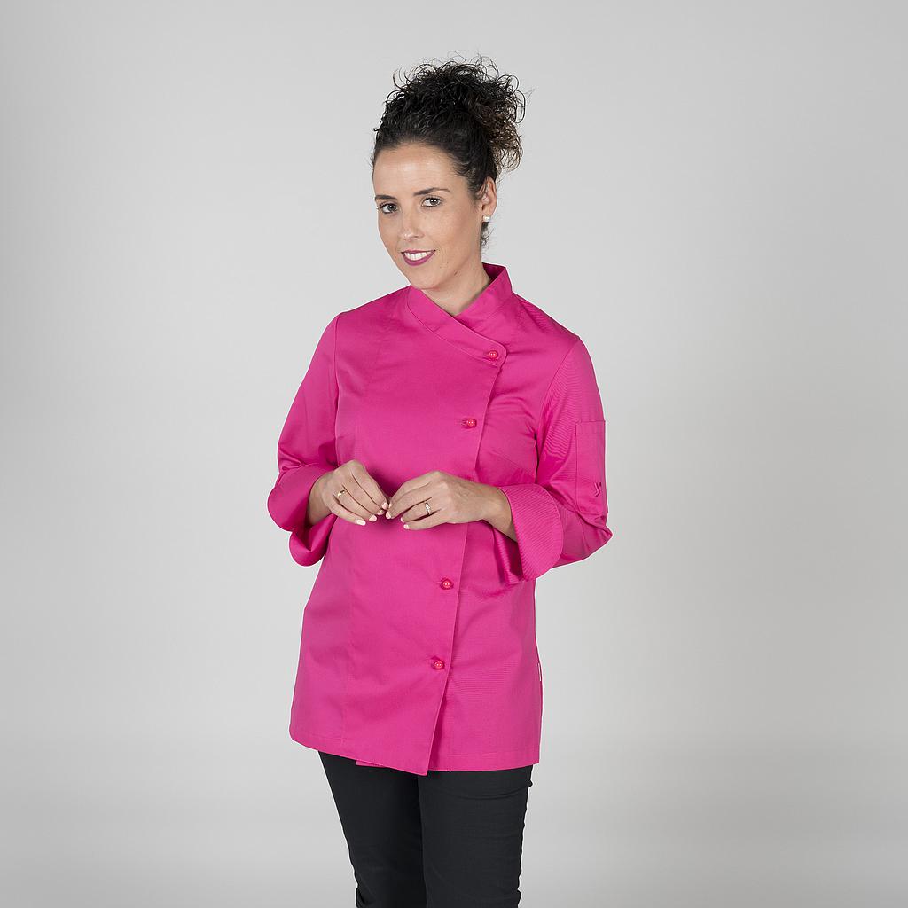 919100-125 - CHAQUETA COCINA MUJER CATANIA FUCSIA