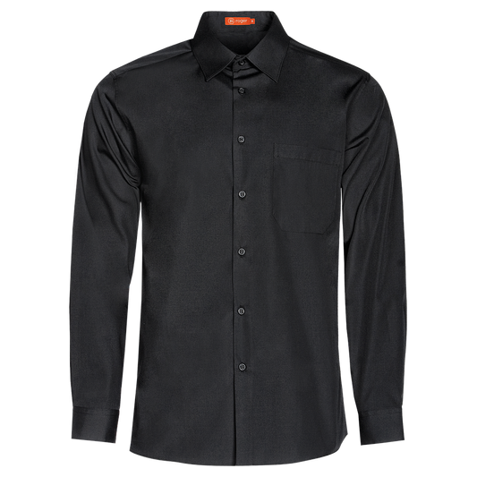 920141-07 - CAMISA HOMBRE CUELLO CAMISERO MANGA LARGA DELON NEGRO