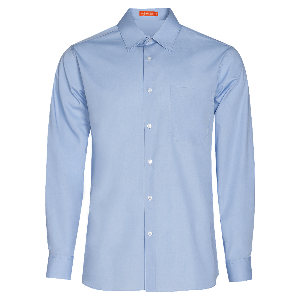 920141-19 - CAMISA HOMBRE CUELLO CAMISERO MANGA LARGA DELON CELESTE