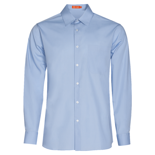 920141-19 - CAMISA HOMBRE CUELLO CAMISERO MANGA LARGA DELON CELESTE