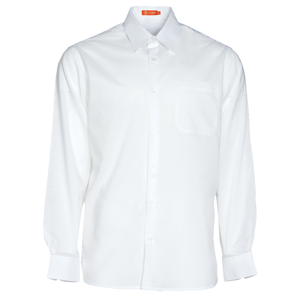 920144-13 - CAMISA HOMBRE CUELLO CAMISERO MANGA LARGA FLORIDA BLANCO