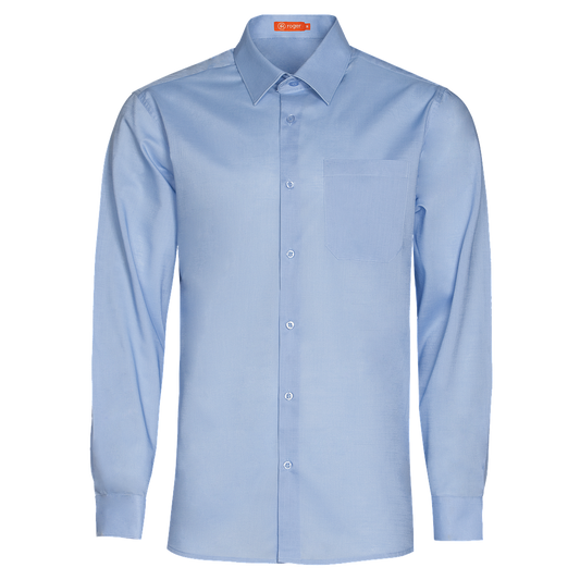 920144-19 - CAMISA HOMBRE CUELLO CAMISERO MANGA LARGA FLORIDA CELESTE