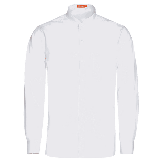 921138-13 - CAMISA HOMBRE CUELLO MAO MANGA LARGA NOBRE BLANCO
