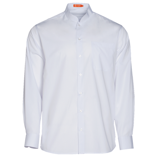 921141-13 - CAMISA HOMBRE CUELLO MAO MANGA LARGA GABIN BLANCO