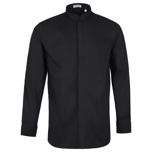 922138-07 - CAMISA HOMBRE CUELLO MAO MANGA LARGA ALAMEDA NEGRO