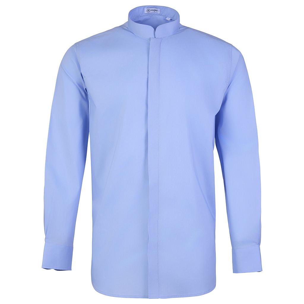 922138-19 - CAMISA HOMBRE CUELLO MAO MANGA LARGA ALAMEDA CELESTE