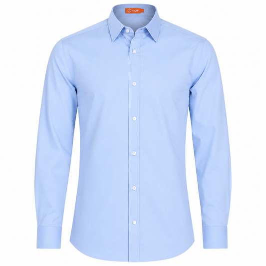 925138-19 - CAMISA HOMBRE CUELLO CAMISERO C/PINZA MANGA LARGA ALAMEDA CELESTE