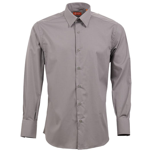 925139-03 - CAMISA HOMBRE CUELLO CAMISERO MANGA LARGA MILAN GRIS MEDIO