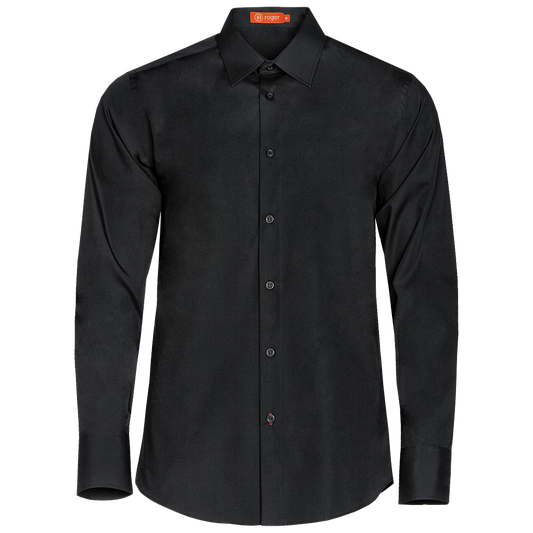 925139-07 - CAMISA HOMBRE CUELLO CAMISERO MANGA LARGA MILAN NEGRO