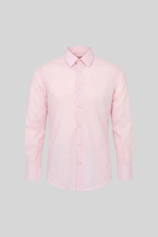 925139-38 - CAMISA HOMBRE CUELLO CAMISERO MANGA LARGA MILAN ROSA