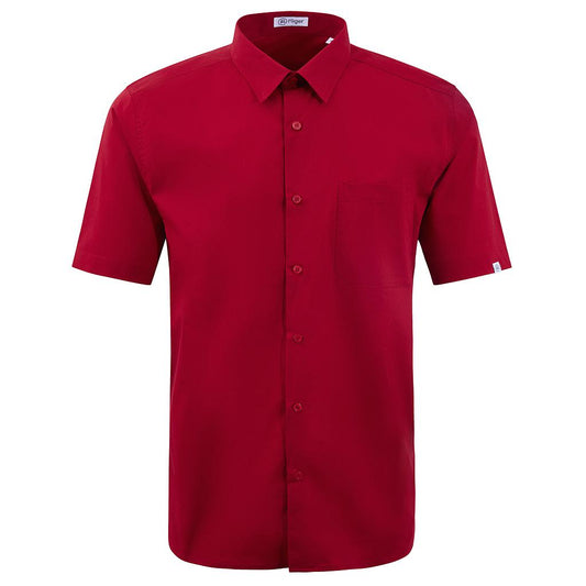 926138-09 - CAMISA HOMBRE CUELLO CAMISERO MANGA CORTA ALAMEDA GRANATE