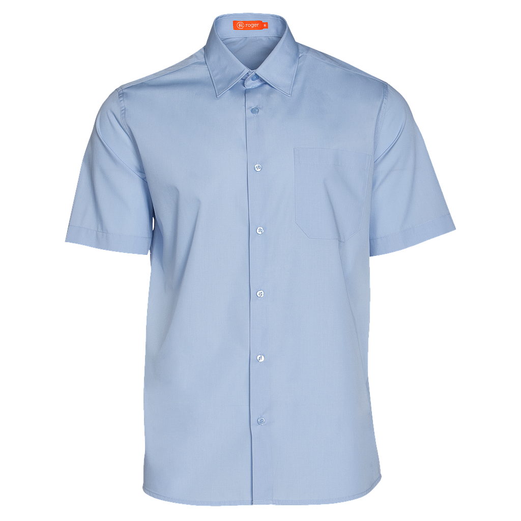 926141-19 - CAMISA HOMBRE CUELLO CAMISERO MANGA CORTA DELON CELESTE
