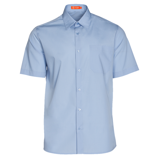 926141-19 - CAMISA HOMBRE CUELLO CAMISERO MANGA CORTA DELON CELESTE