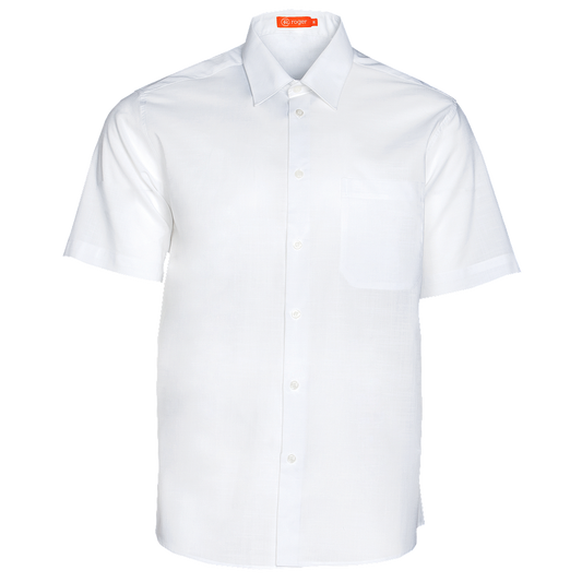 926144-13 - CAMISA HOMBRE CUELLO CAMISERO MANGA CORTA FLORIDA BLANCO