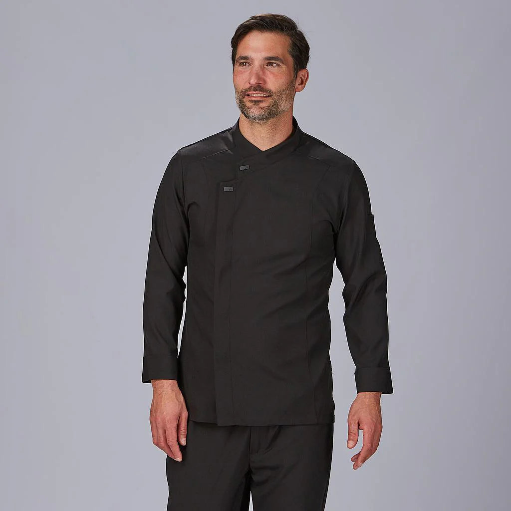930029-001 - CHAQUETA COCINA HOMBRE DIAZ SUPER SLIM FIT NEGRO
