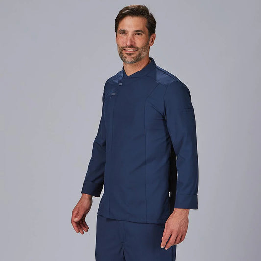 930029-104 - CHAQUETA COCINA HOMBRE DIAZ SUPER SLIM FIT MARINO