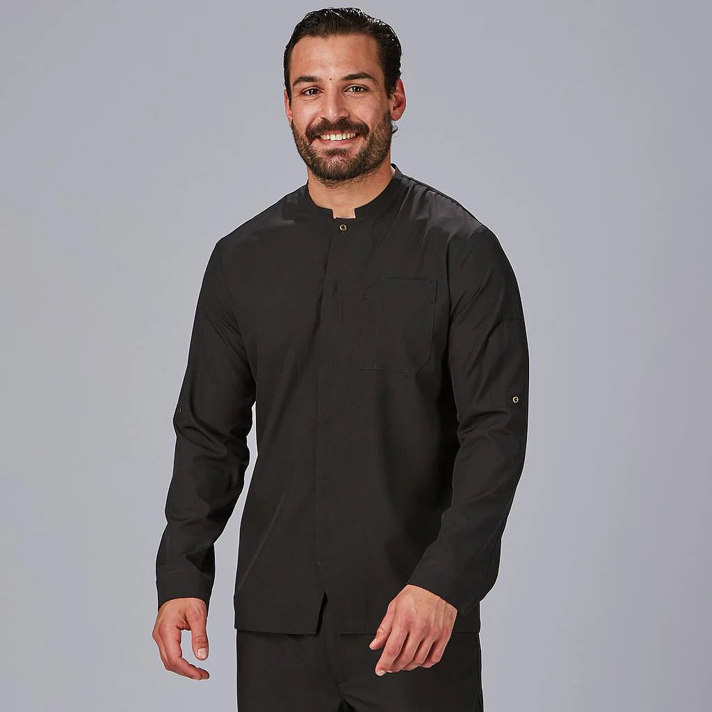 930038-001 - CHAQUETA COCINA UNISEX COMBI CANALE RIBO NEGRO