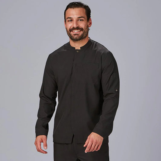 930038-001 - CHAQUETA COCINA UNISEX COMBI CANALE RIBO NEGRO