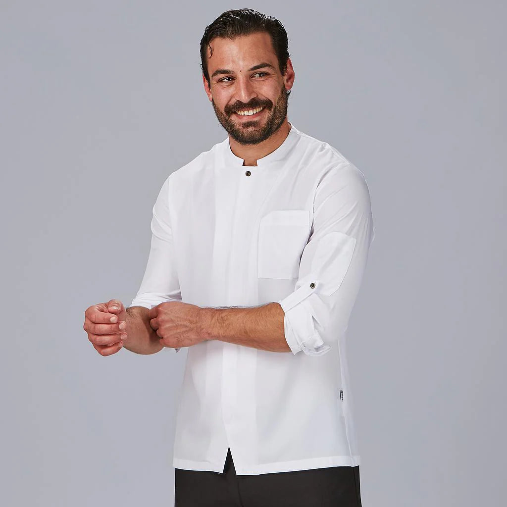 930038-101 - CHAQUETA COCINA UNISEX COMBI CANALE RIBO BLANCO