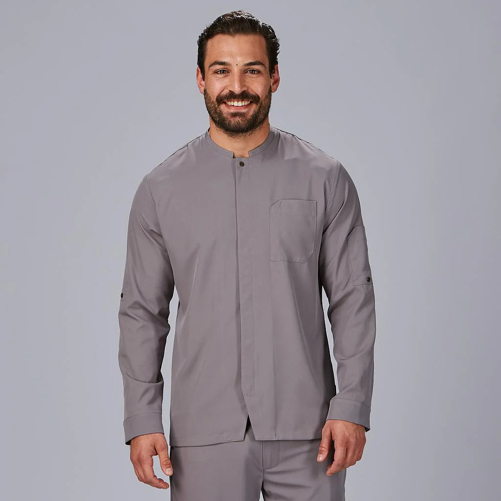 930038-109 - CHAQUETA COCINA UNISEX COMBI CANALE RIBO GRIS