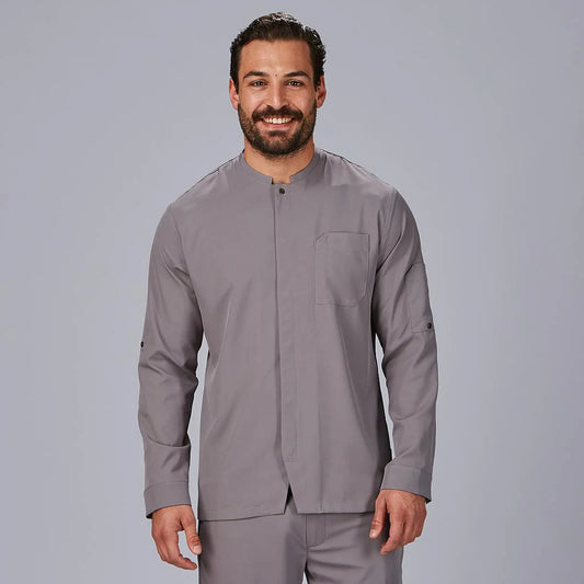 930038-109 - CHAQUETA COCINA UNISEX COMBI CANALE RIBO GRIS