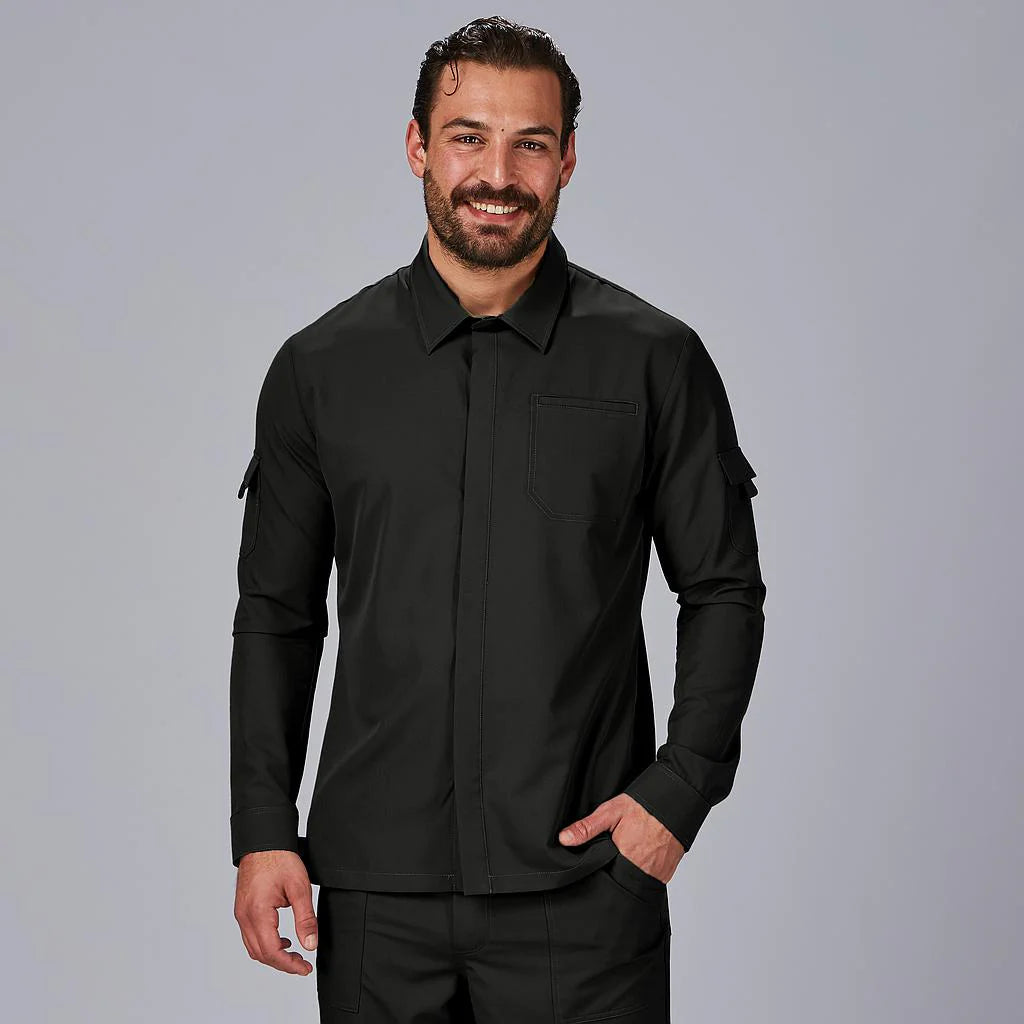 930042-001 - CHAQUETA COCINA UNISEX COMBI CANALE TRUEBA NEGRO