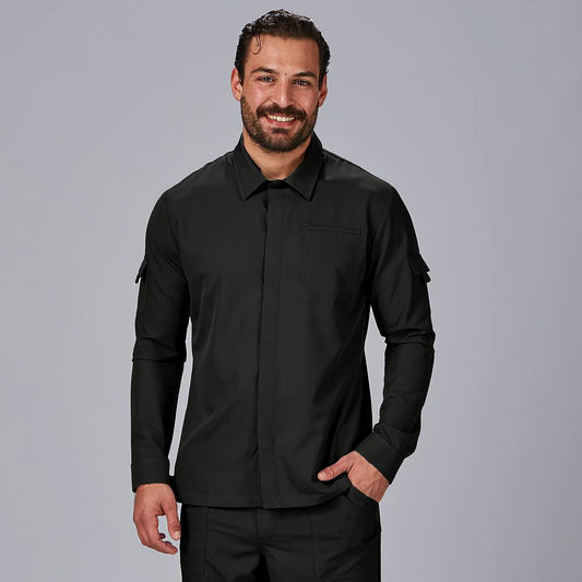 930042-001 - CHAQUETA COCINA UNISEX COMBI CANALE TRUEBA NEGRO