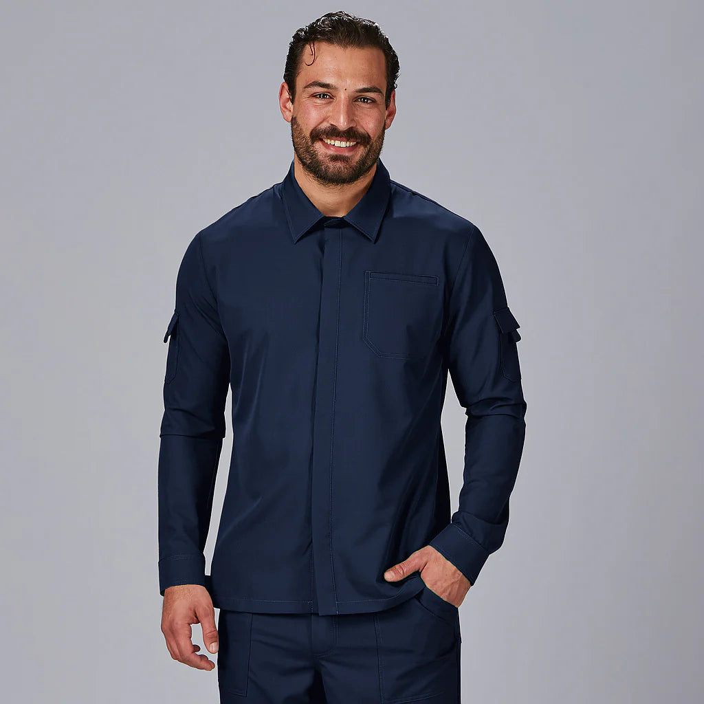 930042-104 - CHAQUETA COCINA UNISEX COMBI CANALE TRUEBA MARINO
