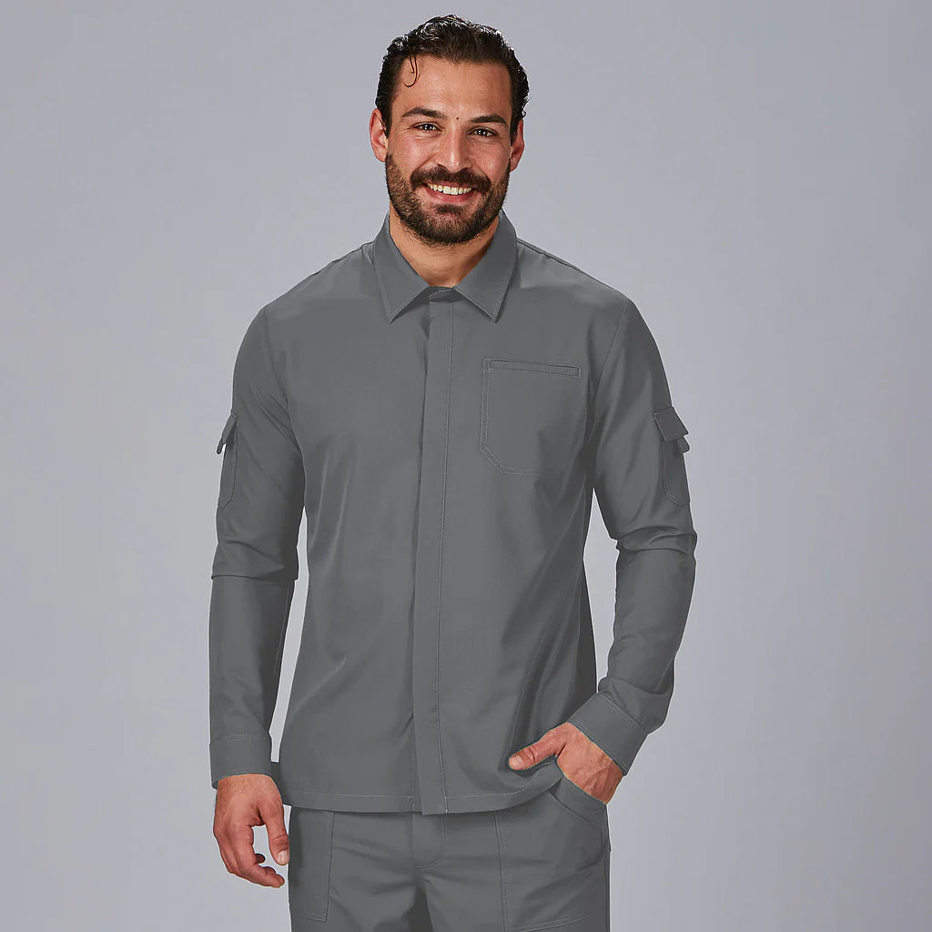 930042-109 - CHAQUETA COCINA UNISEX COMBI CANALE TRUEBA GRIS