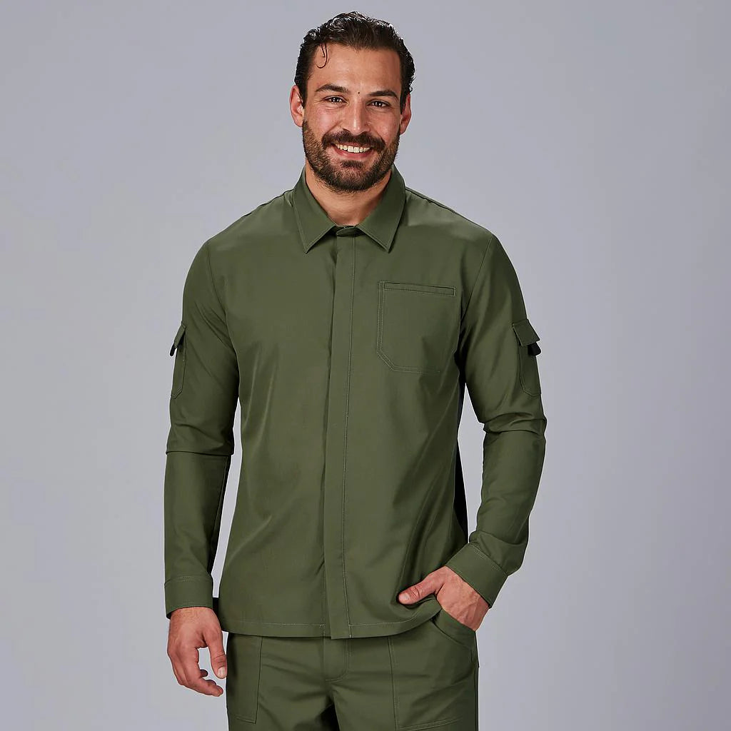 930042-121 - CHAQUETA COCINA UNISEX COMBI CANALE TRUEBA VERDE OLIVA