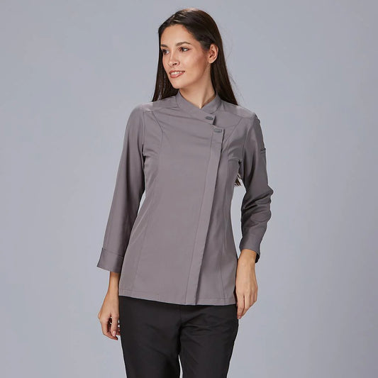 930047-109 - CHAQUETA COCINA MUJER TEJADA GRIS